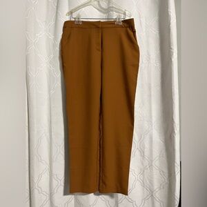 Women’s Tailored Dress Pants in Rust Brown ~ Size Large